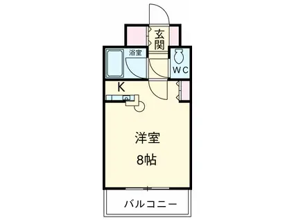 ヴィルヌーブ(ワンルーム/5階)の間取り写真