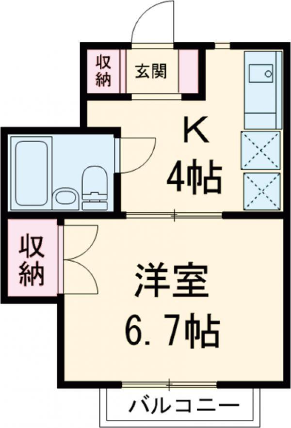 エルコート善福寺(1K/2階)の間取り写真