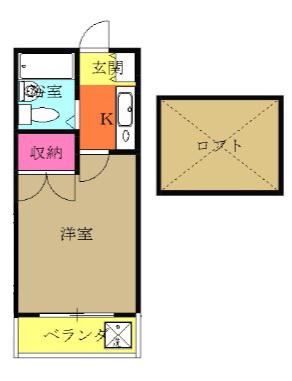 レオパレス八千代台第21(1K/2階)の間取り写真