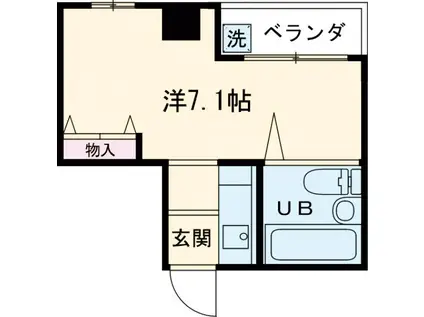 岡田ビル(ワンルーム/2階)の間取り写真