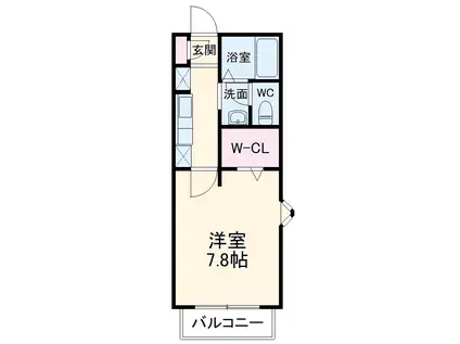 セジュールⅠ(1K/1階)の間取り写真