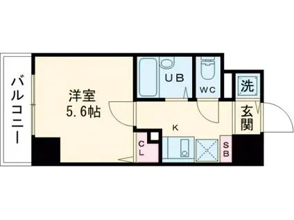 ステージファースト目白(1K/2階)の間取り写真