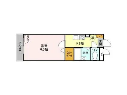 クリエイティブ12(1K/2階)の間取り写真