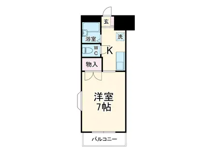 テルメゾン(1K/2階)の間取り写真