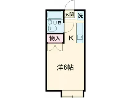 キャピタル東和Ⅱ(ワンルーム/2階)の間取り写真