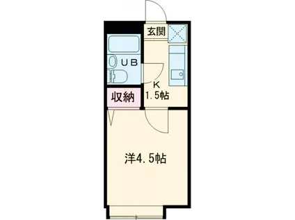 ウィンベル綾瀬(1K/2階)の間取り写真