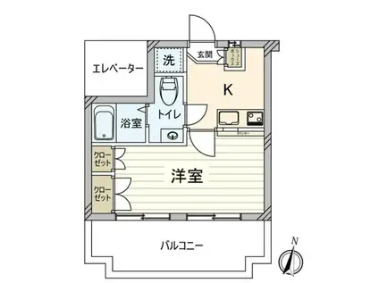 プリマヴェーラ八千代台(1K/5階)の間取り写真
