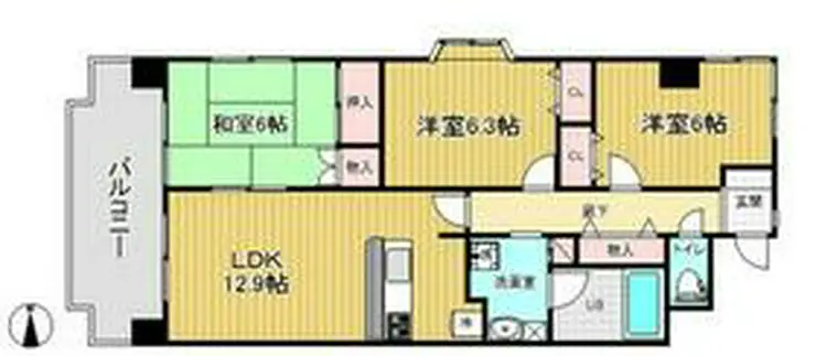 ライフステージ武蔵野 1階階 間取り