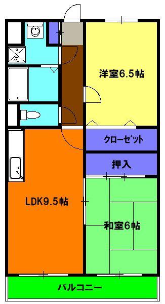 カーサクレイ Ⅱ(2LDK/2階)の間取り写真
