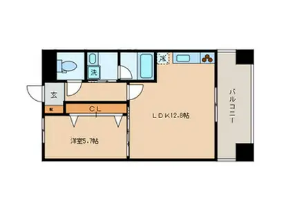 ザ・グランド・アルビオン(1LDK/7階)の間取り写真