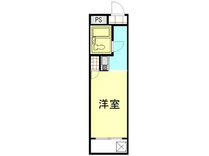 ザ・ウエスト(ワンルーム/2階)の間取り写真