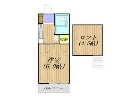 アメニティファースト(1K/1階)の間取り写真