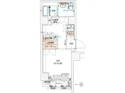 セントパレス池袋(ワンルーム/11階)の間取り写真