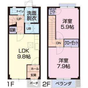 サニーフラット(2LDK)の間取り写真
