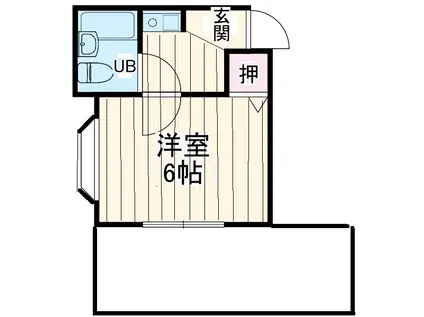 エクセル八千代(1K/1階)の間取り写真
