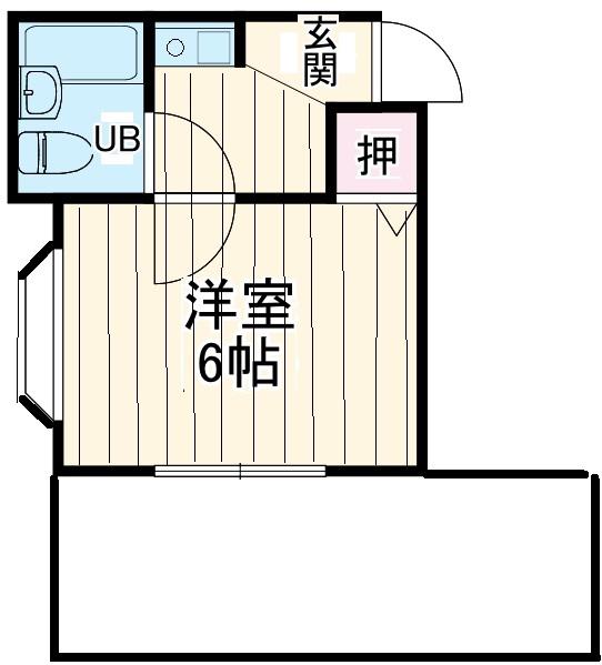 エクセル八千代(1K/1階)の間取り写真
