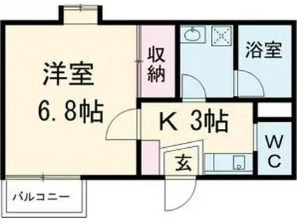 プレミア上池袋(1K/3階)の間取り写真
