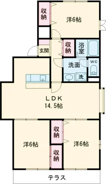 メゾンドジュワン 1階階 間取り