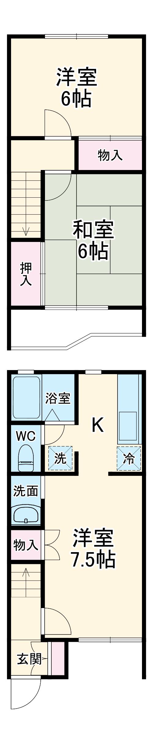 リョーセイ８７(2LDK)の間取り写真