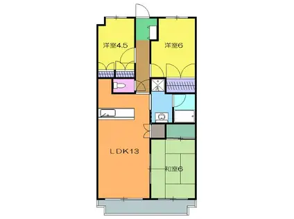 コモグランデ(3LDK/4階)の間取り写真