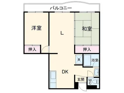 イトーハイツ(2LDK/1階)の間取り写真
