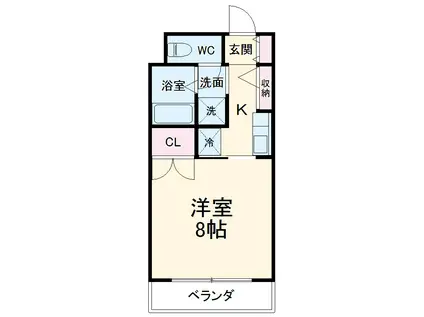 桑原第1ビル(1K/3階)の間取り写真