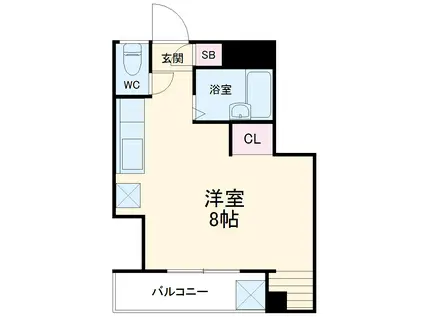 西千葉ハイリビング五番館(ワンルーム/4階)の間取り写真