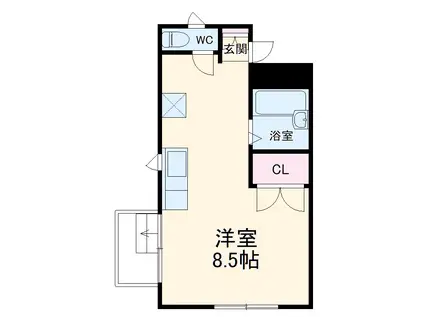 西千葉ハイリビング五番館(ワンルーム/4階)の間取り写真