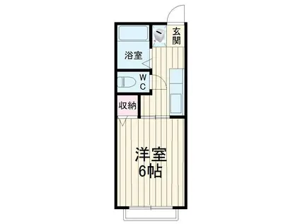 ドエル八千代(1K/1階)の間取り写真