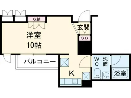 フェリオ池袋(ワンルーム/9階)の間取り写真