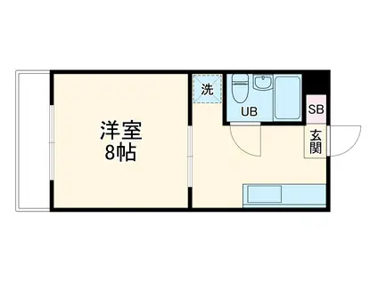 リベルテイシダ(1DK/1階)の間取り写真