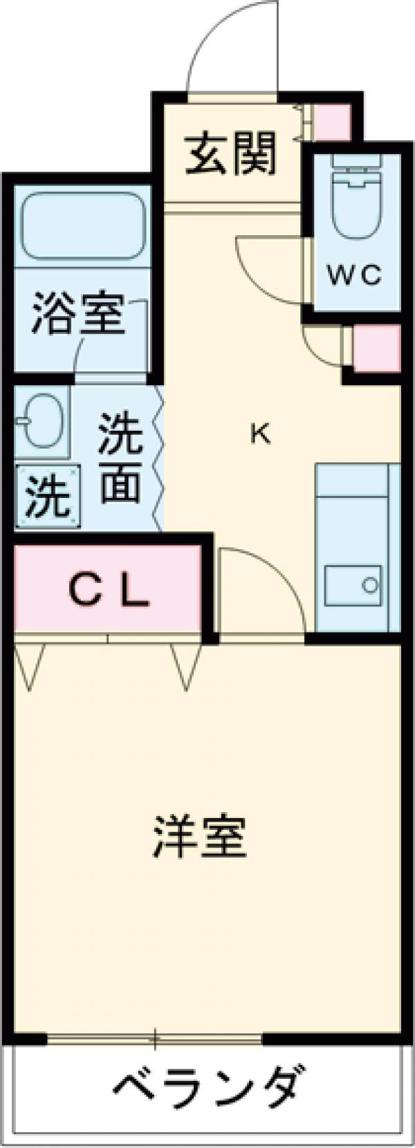 ピュアハイムKEROⅡ(1K/3階)の間取り写真