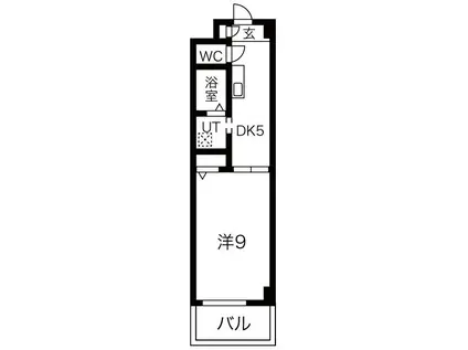 ルミエール(1K/2階)の間取り写真
