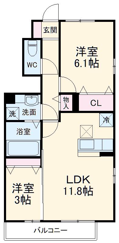 東葉高速鉄道 八千代中央駅 徒歩27分 2階建 築10年(2LDK/1階)の間取り写真