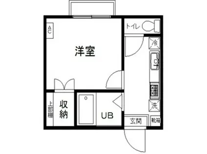 シャリテ青井(1K/1階)の間取り写真