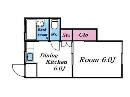 インペリアル幕張(1DK/1階)の間取り写真