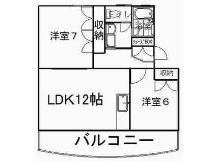 小石川マンション(2LDK/2階)の間取り写真