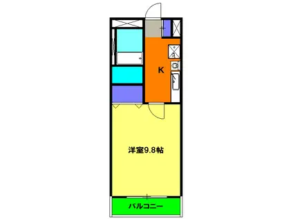 フォルテ(1K/4階)の間取り写真