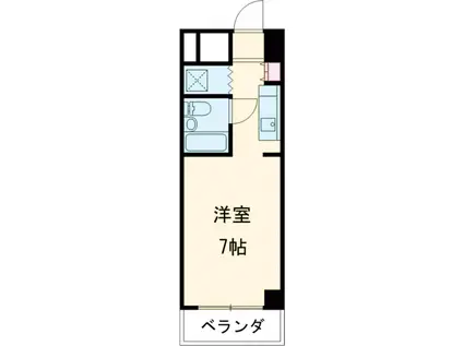 コスモフォーラム三鷹(ワンルーム/6階)の間取り写真