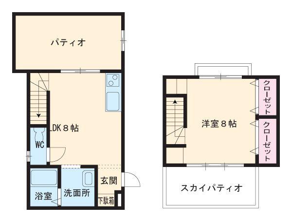 Ｕｎ　ｔｒｅｆｌｅ(1LDK)の間取り写真