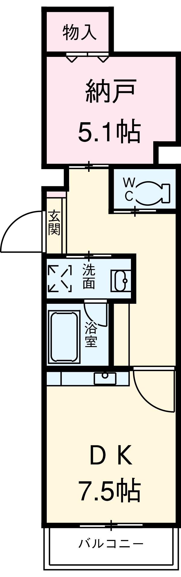 グランスイート敷島(1DK/1階)の間取り写真