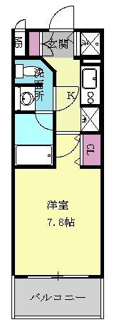 セノアタワー泉(1K/14階)の間取り写真
