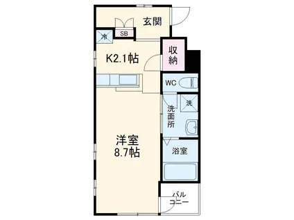 MODELIST YAMATO(1K/2階)の間取り写真