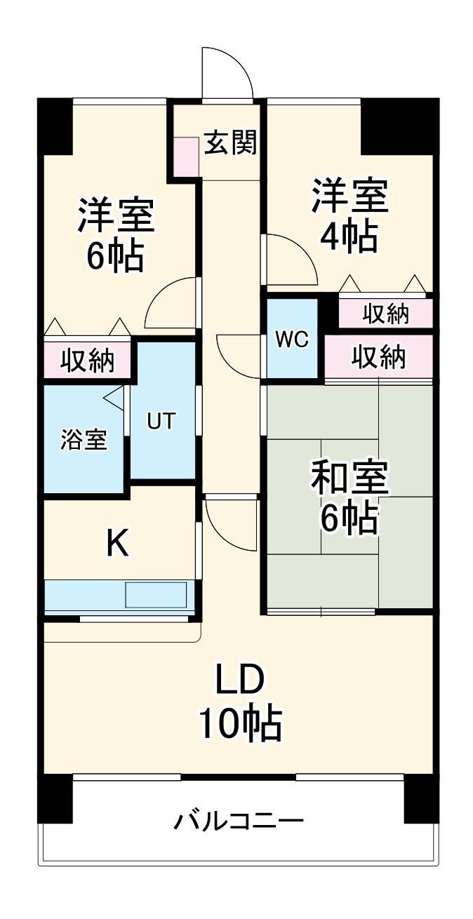CHANGUⅢ泉(3LDK/12階)の間取り写真