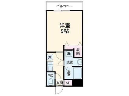 BIG-ONE(1K/2階)の間取り写真