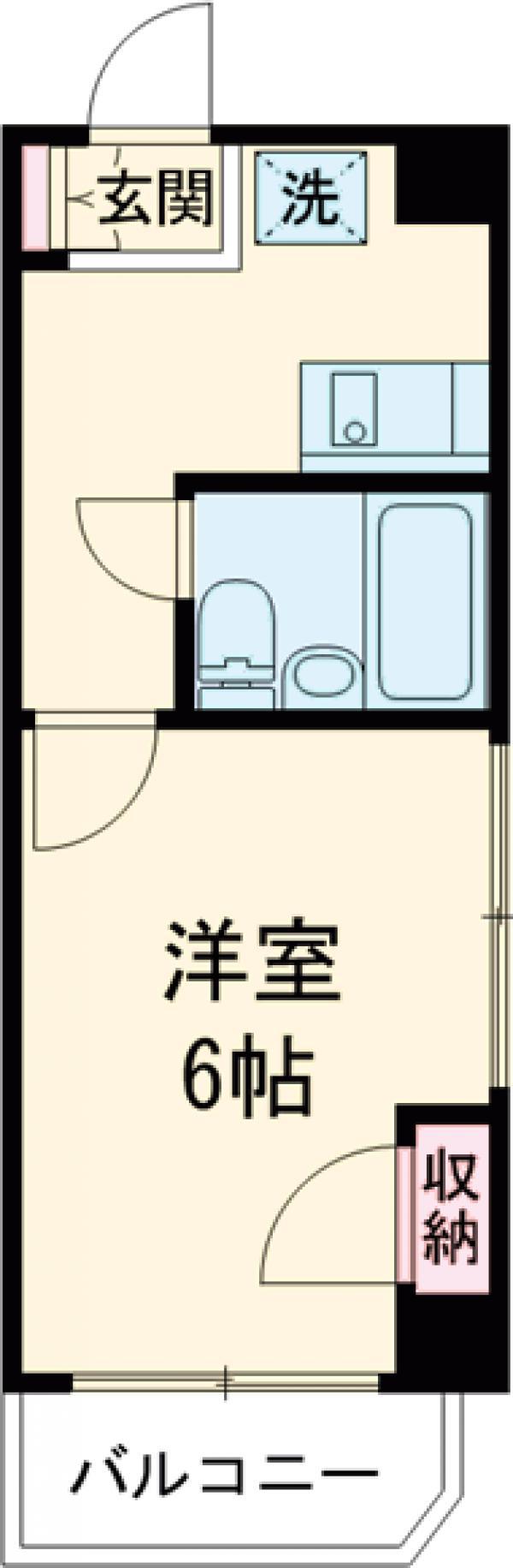 初澤ビル(1K/4階)の間取り写真