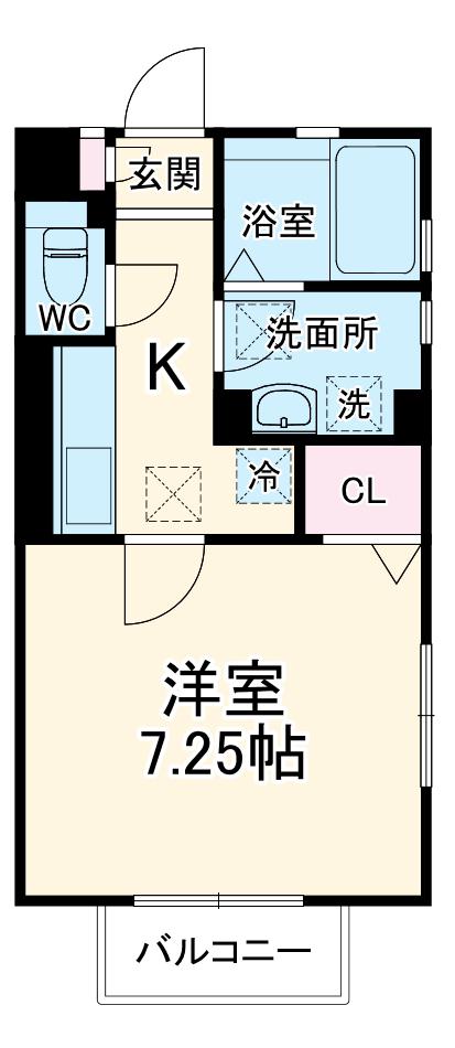 クレインハウス妙典(1K/2階)の間取り写真