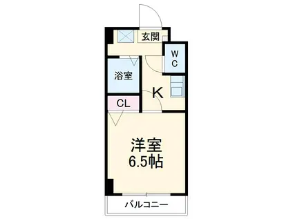 万宝マンション(1K/2階)の間取り写真