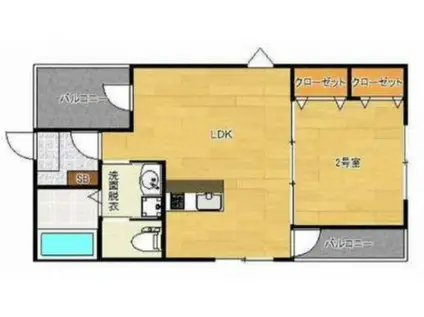 STAGE南行徳(1DK/2階)の間取り写真