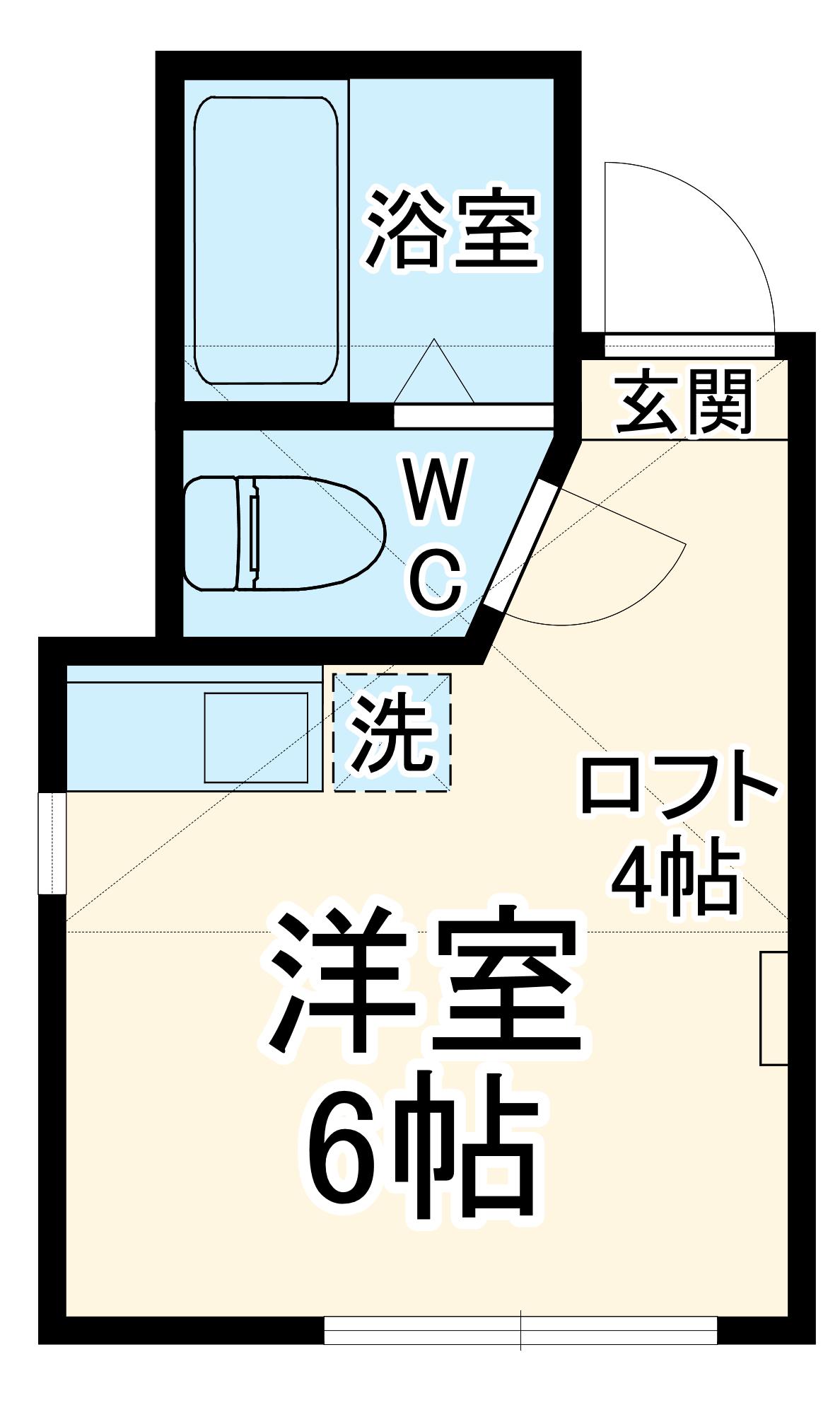 ユナイト根岸バルティアの杜(ワンルーム/1階)の間取り写真